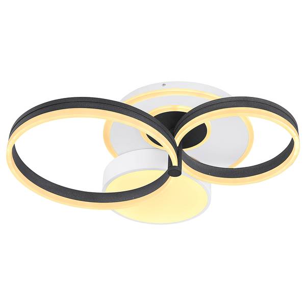 Lampada da soffitto a LED Jack Nero - Bianco - Ferro - Plexiglas - 59 x 16 x 69 cm