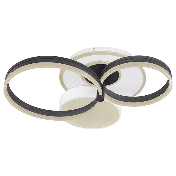 Lampada da soffitto a LED Jack Nero - Bianco - Ferro - Plexiglas - 59 x 16 x 69 cm