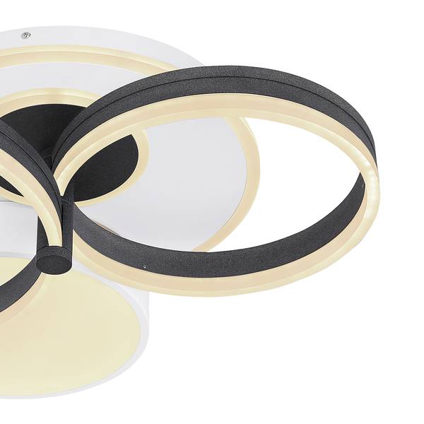 Lampada da soffitto a LED Jack Nero - Bianco - Ferro - Plexiglas - 59 x 16 x 69 cm