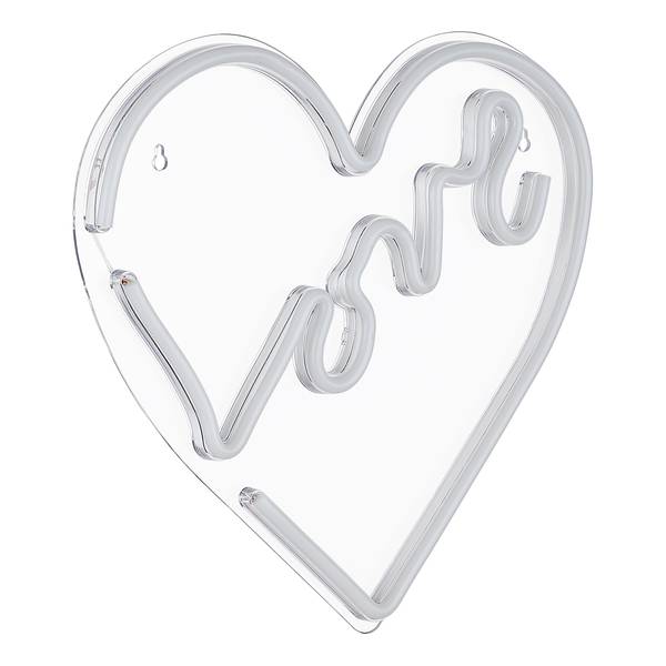 Lampada da parete a LED Love Bianco - Plexiglas - 33 x 1.6 x 35 cm