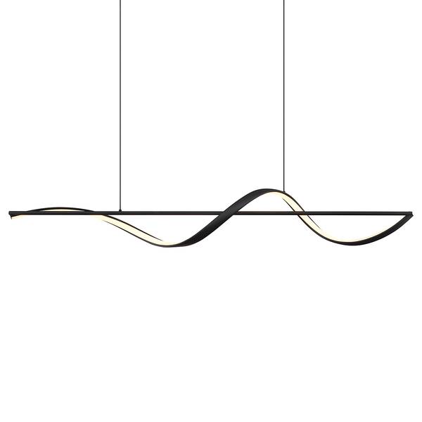 Lampada a sospensione LED Violino Nero - Alluminio - Ferro - Silicone - 20 x 150 x 120 cm