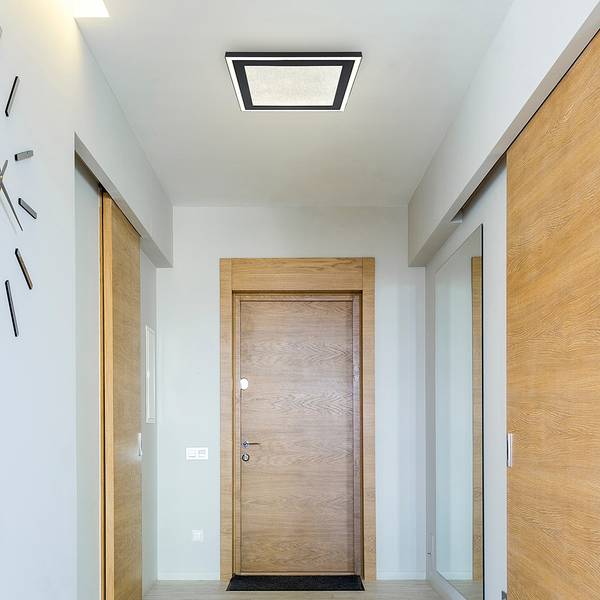 LED-plafondlamp Davies ijzer/acrylglas - 1-lichts