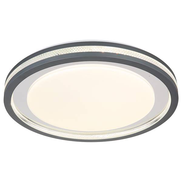 Lampada da soffitto LED Terpsa B Nero - Bianco - Ferro - Plexiglas - 48 x 7 x 48 cm