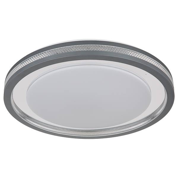 Lampada da soffitto LED Terpsa B Nero - Bianco - Ferro - Plexiglas - 48 x 7 x 48 cm