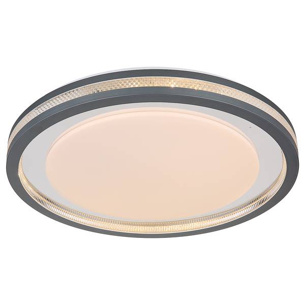 Lampada da soffitto LED Terpsa B Nero - Bianco - Ferro - Plexiglas - 48 x 7 x 48 cm