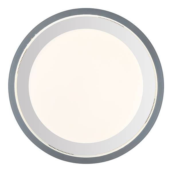 Lampada da soffitto LED Terpsa B Nero - Bianco - Ferro - Plexiglas - 48 x 7 x 48 cm