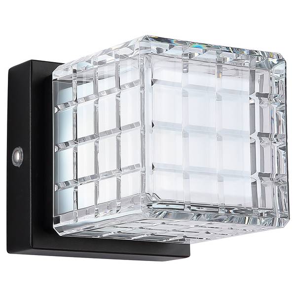 Lampe LED Lunki - Type C Verre acrylique / Fer - 1 ampoule - Noir