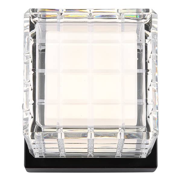 Lampe LED Lunki - Type C Verre acrylique / Fer - 1 ampoule - Noir