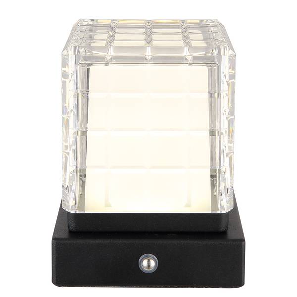 Lampe LED Lunki - Type C Verre acrylique / Fer - 1 ampoule - Noir