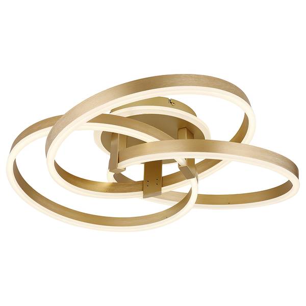 LED-plafondlamp Herwig aluminium/acrylglas - 1-lichts - goud