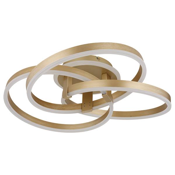 LED-plafondlamp Herwig aluminium/acrylglas - 1-lichts - goud