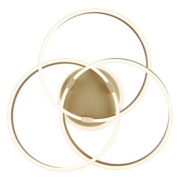 LED-plafondlamp Herwig aluminium/acrylglas - 1-lichts - goud