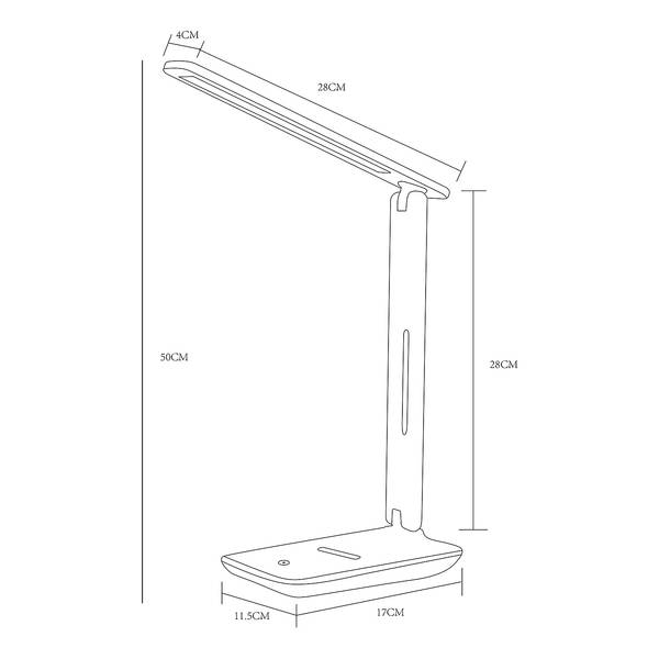 Lampada da tavolo LED Brighton Bianco