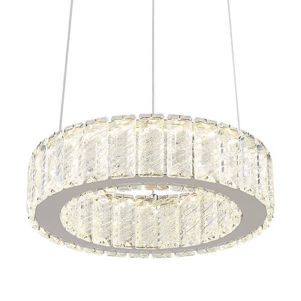 LED-hanglamp Mucky transparant glas/ijzer - 1-lichts