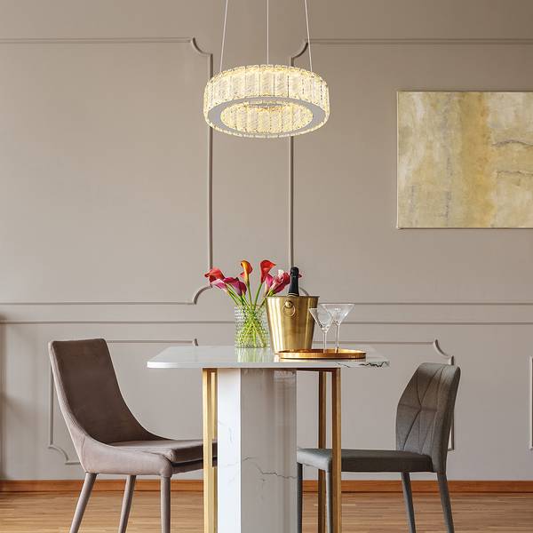 LED-hanglamp Mucky transparant glas/ijzer - 1-lichts