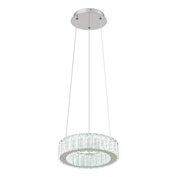LED-hanglamp Mucky transparant glas/ijzer - 1-lichts