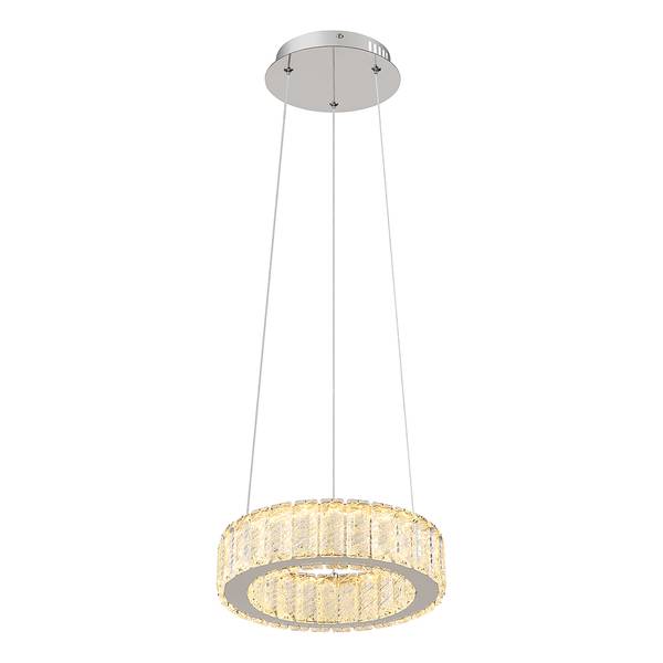 LED-hanglamp Mucky transparant glas/ijzer - 1-lichts