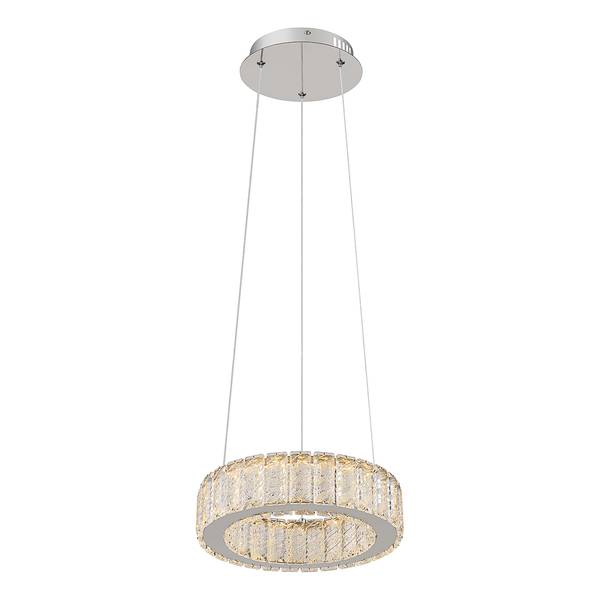 LED-hanglamp Mucky transparant glas/ijzer - 1-lichts