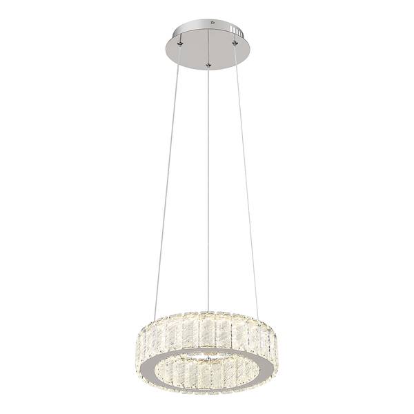LED-hanglamp Mucky transparant glas/ijzer - 1-lichts