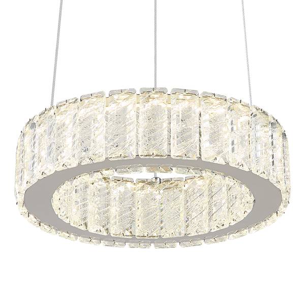 LED-hanglamp Mucky transparant glas/ijzer - 1-lichts