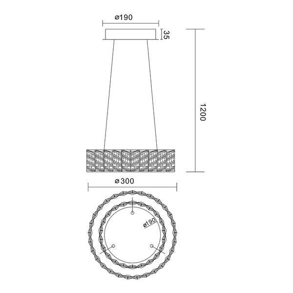 LED-hanglamp Mucky transparant glas/ijzer - 1-lichts