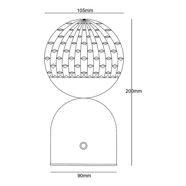 Lampada da tavolo a LED Julsy C Bianco - Ferro - Plexiglas - 11 x 20 x 11 cm