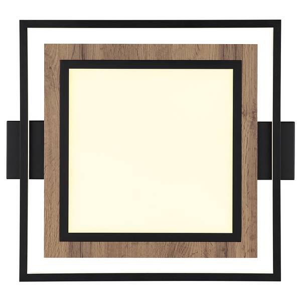 Lampada da soffitto LED Gabaldo Nero - Marrone - Ferro - Plexiglas - 45 x 6 x 50 cm
