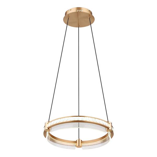Lampada a sospensione LED Blondie Dorato - Alluminio - Ferro - Vetro trasparente - Plexiglas - 40 x 120 x 40 cm
