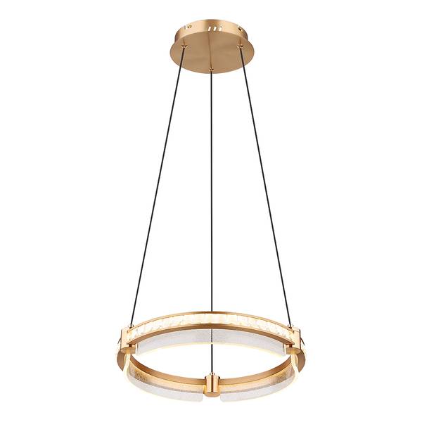 Lampada a sospensione LED Blondie Dorato - Alluminio - Ferro - Vetro trasparente - Plexiglas - 40 x 120 x 40 cm