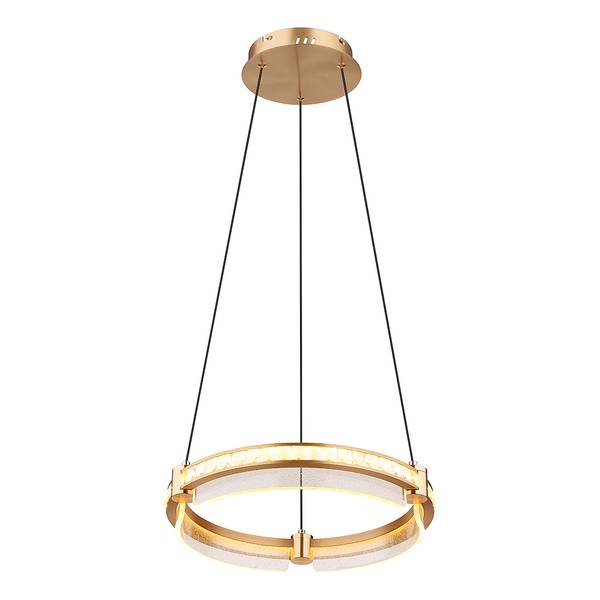 Lampada a sospensione LED Blondie Dorato - Alluminio - Ferro - Vetro trasparente - Plexiglas - 40 x 120 x 40 cm