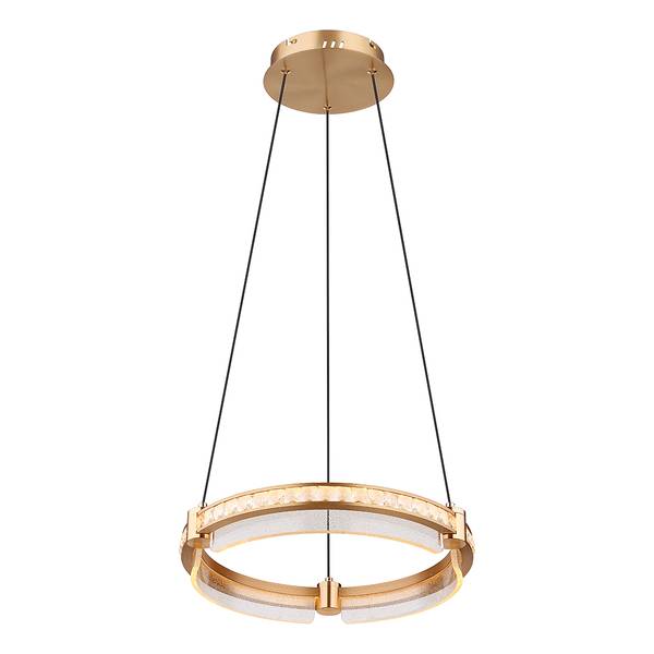 Lampada a sospensione LED Blondie Dorato - Alluminio - Ferro - Vetro trasparente - Plexiglas - 40 x 120 x 40 cm
