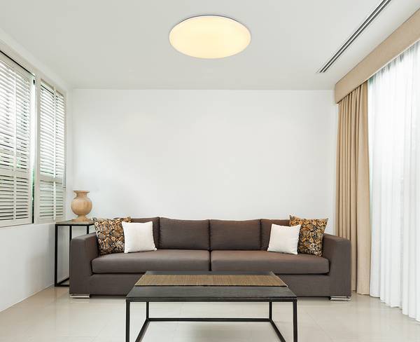 Lampada da soffitto LED Eclypse A Bianco - Ferro - Plexiglas - 50 x 9 x 50 cm