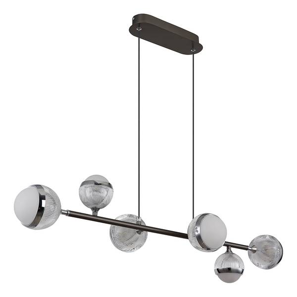Suspension LED Untsy Verre acrylique / Aluminium - Nb d'ampoules : 6