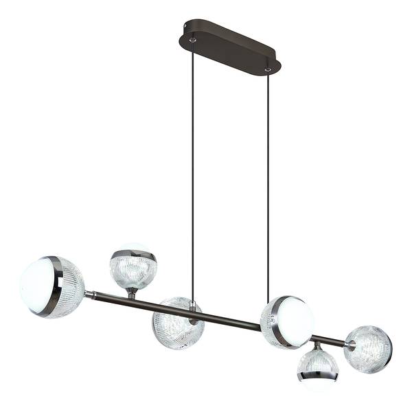 Suspension LED Untsy Verre acrylique / Aluminium - Nb d'ampoules : 6