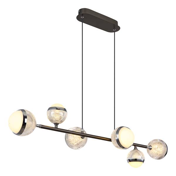 Suspension LED Untsy Verre acrylique / Aluminium - Nb d'ampoules : 6