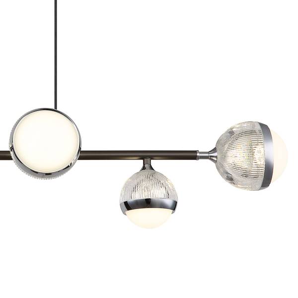 Suspension LED Untsy Verre acrylique / Aluminium - Nb d'ampoules : 6