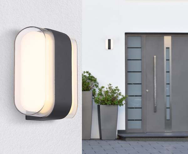Lampada da parete LED Plixon A Grigio -  - Ferro - Plexiglas - 16 x 13 x 8 cm