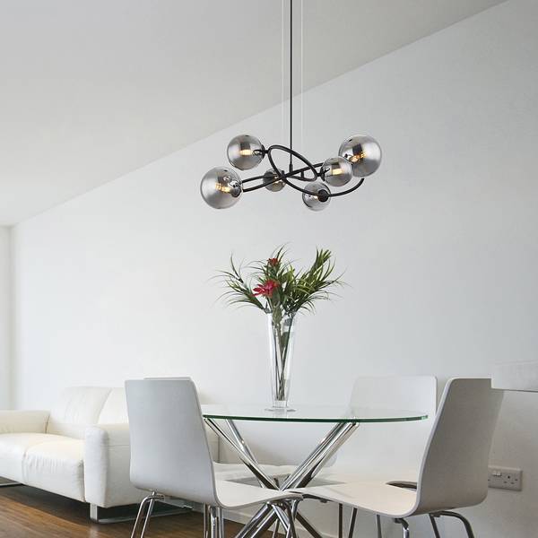 Lampada a sospensione a LED Riha Nero / Grigio