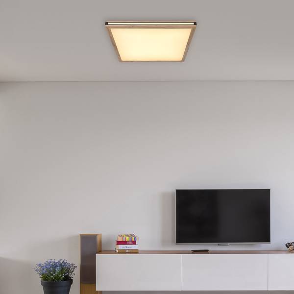 Lampada da soffitto LED Carla A Marrone - Bianco - Ferro - Plexiglas - 60 x 8 x 60 cm