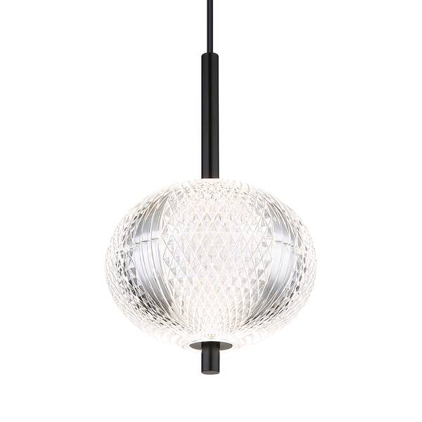 Lampada a sospensione LED Aida C Nero - Ferro - Plexiglas - 15 x 120 x 15 cm