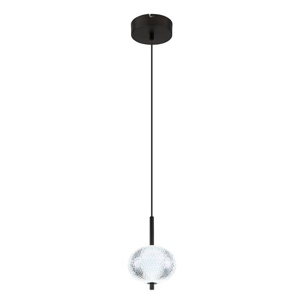 Lampada a sospensione LED Aida C Nero - Ferro - Plexiglas - 15 x 120 x 15 cm