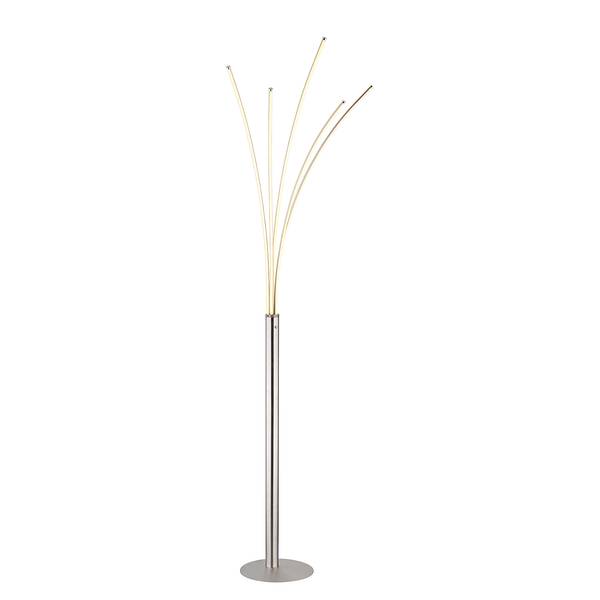 Lampada da terra LED Bizzy Grigio - Argento - Ferro - Plexiglas - 60 x 187 x 56 cm