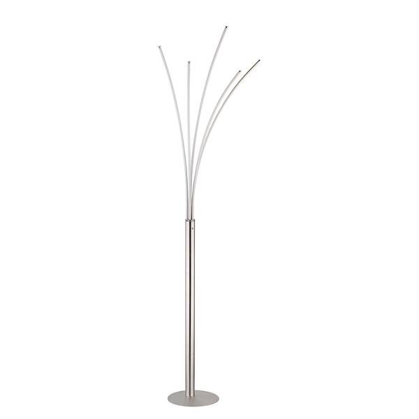 Lampada da terra LED Bizzy Grigio - Argento - Ferro - Plexiglas - 60 x 187 x 56 cm