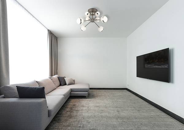 Lampada da soffitto LED Untsy B Grigio -  - Alluminio - Ferro - Plexiglas - 61 x 29 x 61 cm