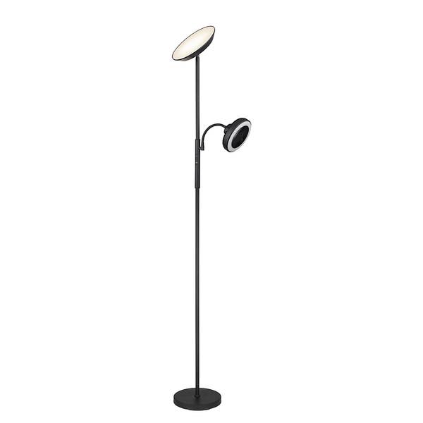 Staande LED-lamp Davyd ijzer/acrylglas - 2-lichts