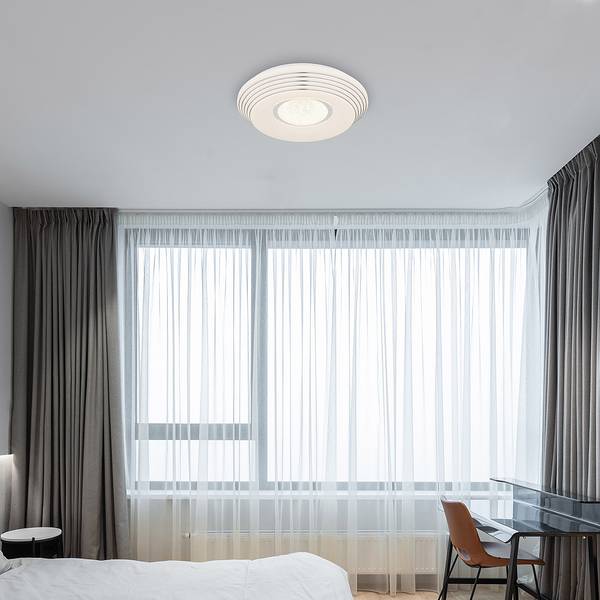 Lampada da soffitto LED Veleno Bianco - Ferro - Plexiglas - 39 x 8 x 39 cm