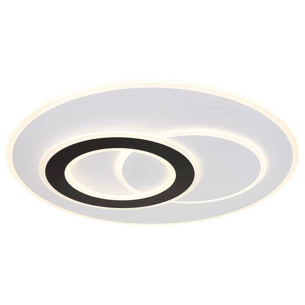 Lampada da soffitto a LED Jacques Nero - Bianco - Ferro - Plexiglas - 70 x 6 x 70 cm