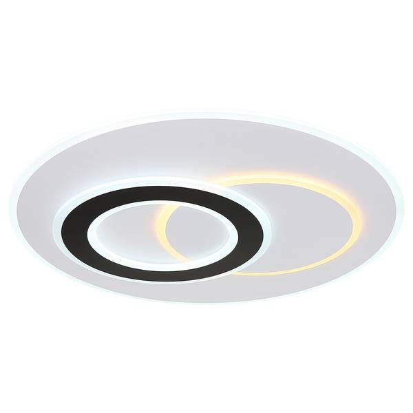Lampada da soffitto a LED Jacques Nero - Bianco - Ferro - Plexiglas - 70 x 6 x 70 cm