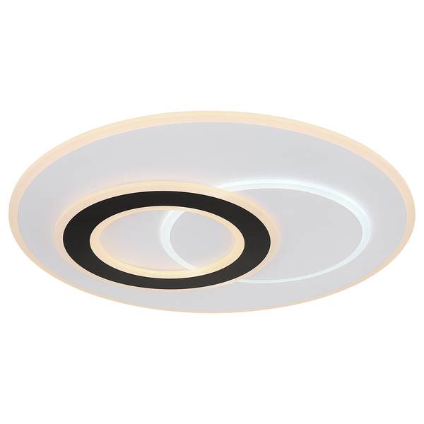 Lampada da soffitto a LED Jacques Nero - Bianco - Ferro - Plexiglas - 70 x 6 x 70 cm