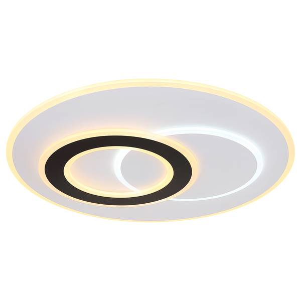 Lampada da soffitto a LED Jacques Nero - Bianco - Ferro - Plexiglas - 70 x 6 x 70 cm